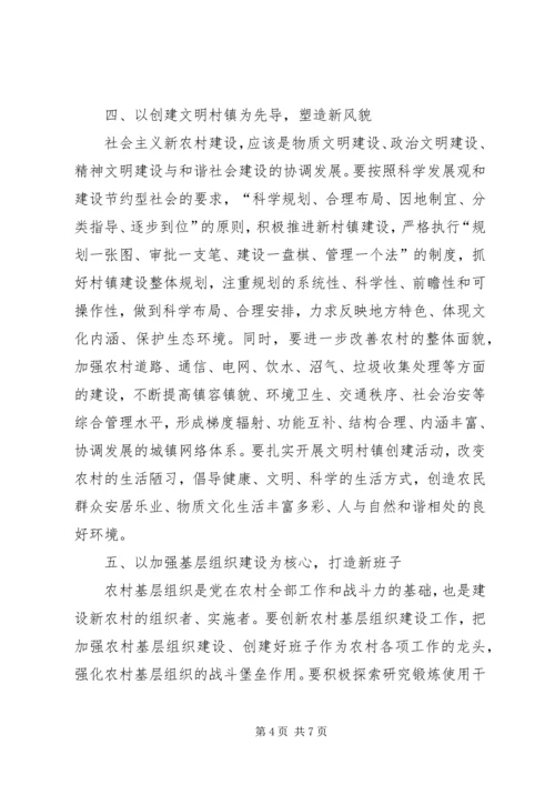 加快创新步伐努力建设社会主义新农村.docx