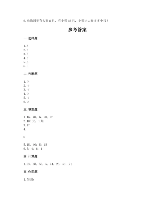 人教版一年级下册数学期末测试卷精品（预热题）.docx