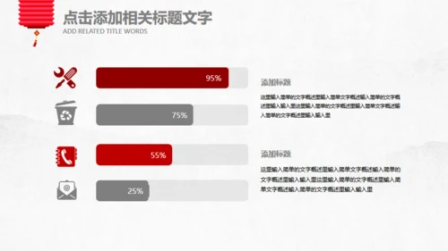 年终总结新年计划春节喜庆主题通用PPT模板
