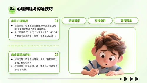 绿色弥散风格高考家长会：助力孩子冲刺高考PPT模板