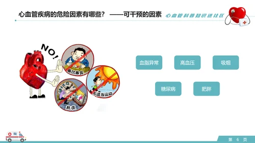 心血管科普知识进社区PPT模板