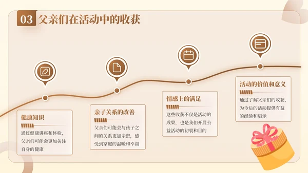 棕色插画风父亲节公益活动：关爱父亲，传递爱与温暖PPT模板