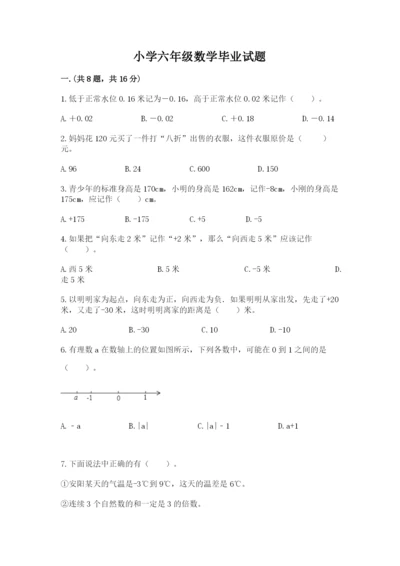 小学六年级数学毕业试题精品（满分必刷）.docx