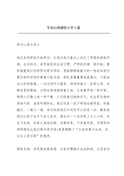 军训心得感悟大学5篇.docx