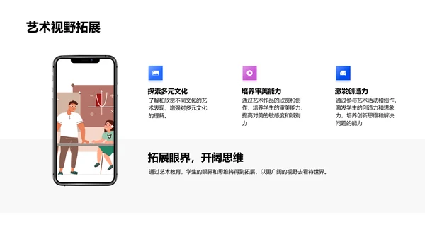 艺术融入生活教学PPT模板