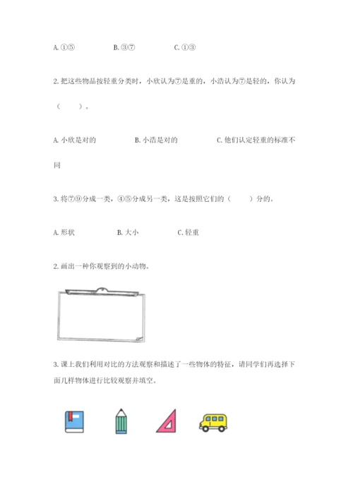 教科版一年级下册科学期末测试卷及一套答案.docx