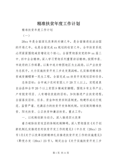 精准扶贫年度工作计划.docx