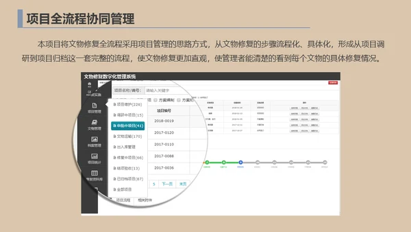 文物修复数字化管理系统通用PPT模板