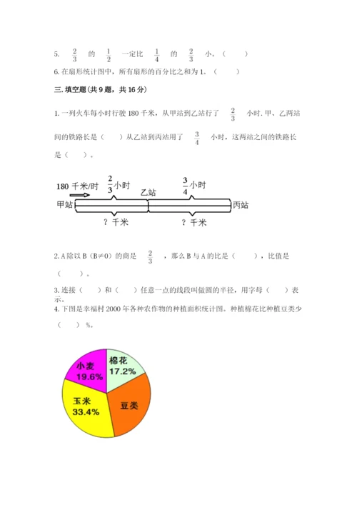 小学数学六年级上册期末考试试卷附答案【典型题】.docx