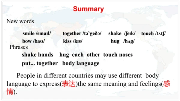 Module 11 Body language Unit 1 They touch noses!课件