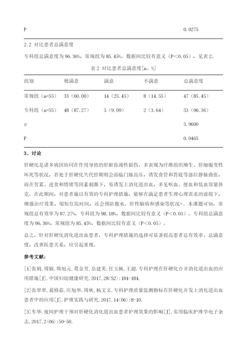 肝硬化消化道出血患者的专科护理方法及效果1.docx