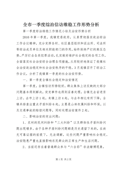 全市一季度综治信访维稳工作形势分析 (3).docx