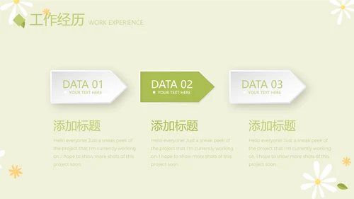 绿色小清新个人简历自我介绍动态PPT模板
