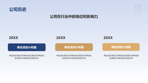 蓝色商务风公司介绍PPT模板