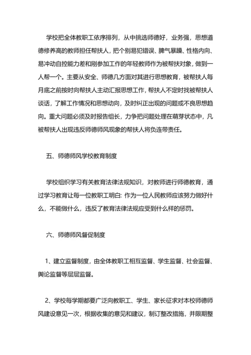 谷金楼集小学师德师风建设工作计划.docx