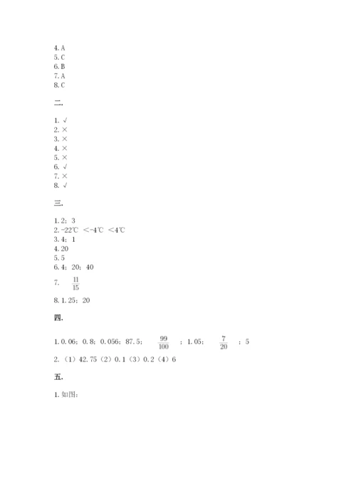 人教版数学六年级下册试题期末模拟检测卷含答案（能力提升）.docx