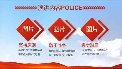 警察公安心向党工作总结计划PPT