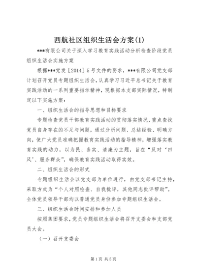 西航社区组织生活会方案(3).docx