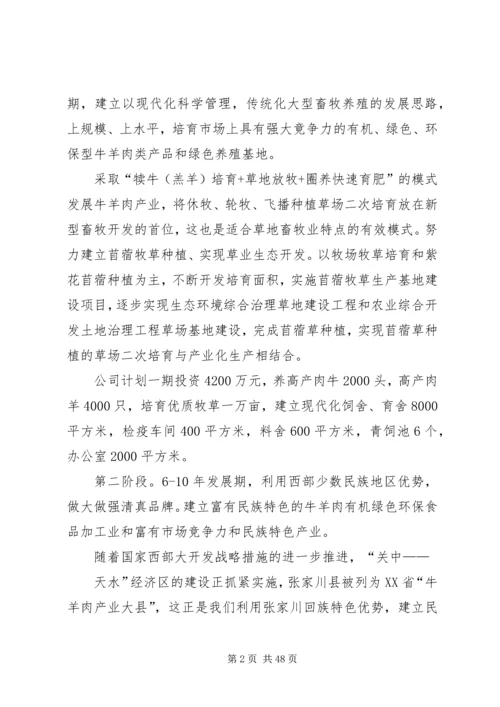 牧场开发总体规划书精编.docx