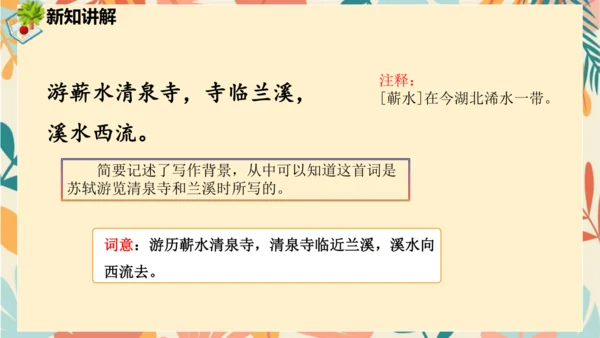统编版六年级语文下册古诗词诵读9浣溪沙课件-