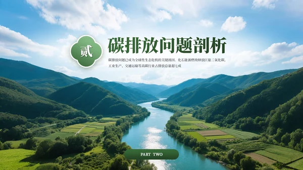 绿色商务绿水青山就是金山银山低碳环保PPT模板