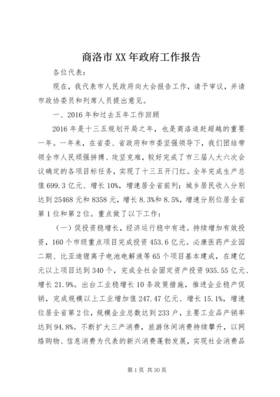 商洛市XX年政府工作报告.docx