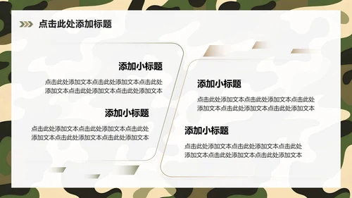 绿色几何商务风军训成果展示汇报PPT模板