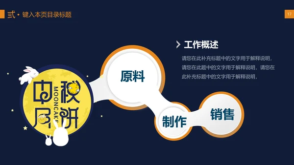 中秋节花好月圆玉兔月饼中式可爱模版