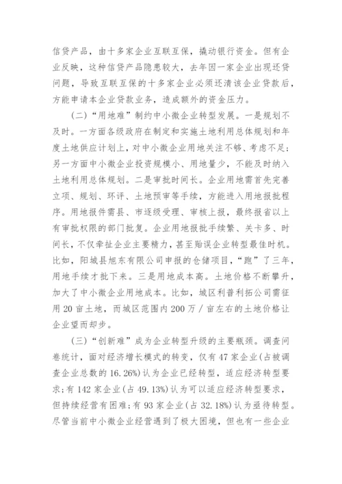 中小企业发展情况调研报告.docx