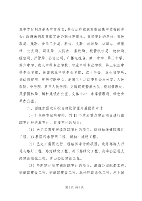 市审计局全年业务工作安排意见.docx