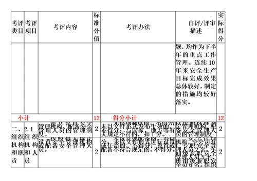 冶金企业安全生产标准化评定标准模板