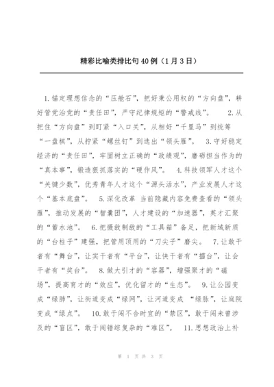 精彩比喻类排比句40例（1月3日）.docx