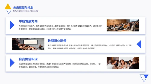 黄蓝色简约风工作总结通用PPT模板