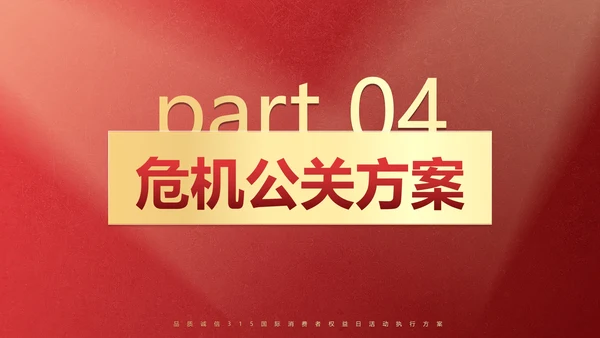 红金奢华315节日应对方案PPT模板