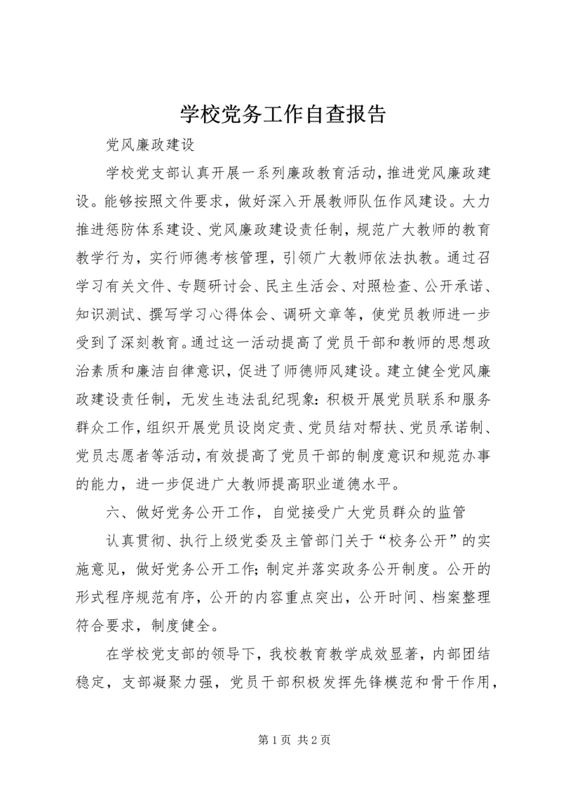 学校党务工作自查报告 (2).docx