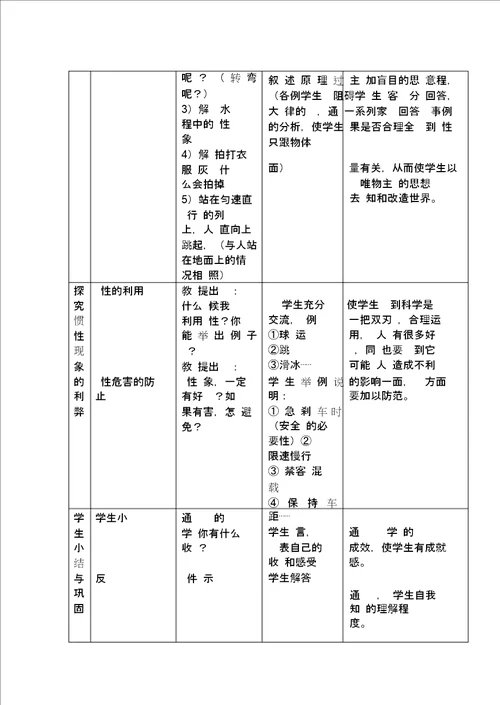 牛顿第一定律教学设计2