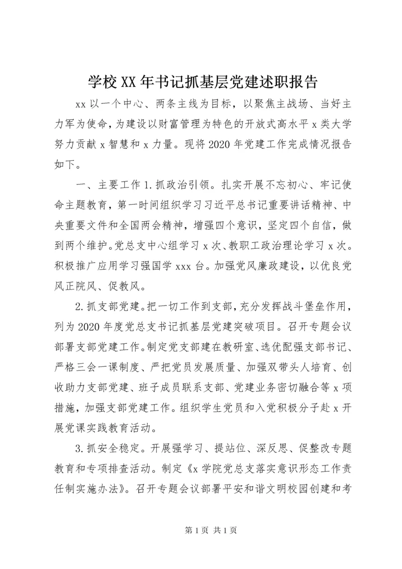 学校XX年书记抓基层党建述职报告.docx