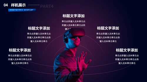 元宇宙VR游戏虚拟现实智能设备通用PPT模板