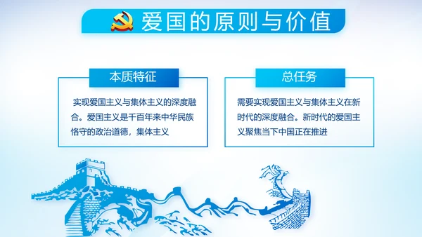蓝色党建党支部年年终总结学习教育PPT