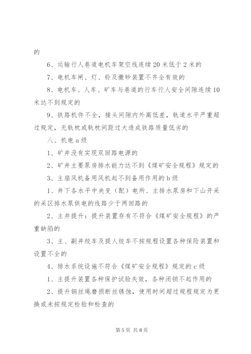 安全隐患分类分级标准.docx