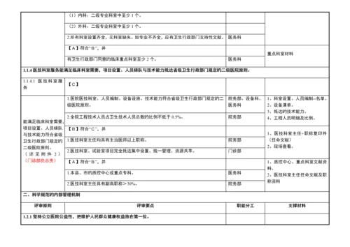 二甲医院评审标准实施细则分解终稿.docx