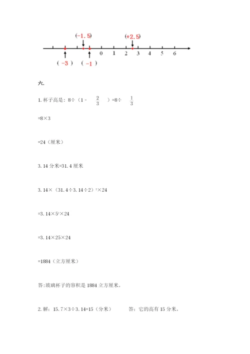 北京版数学小升初模拟试卷附完整答案（网校专用）.docx