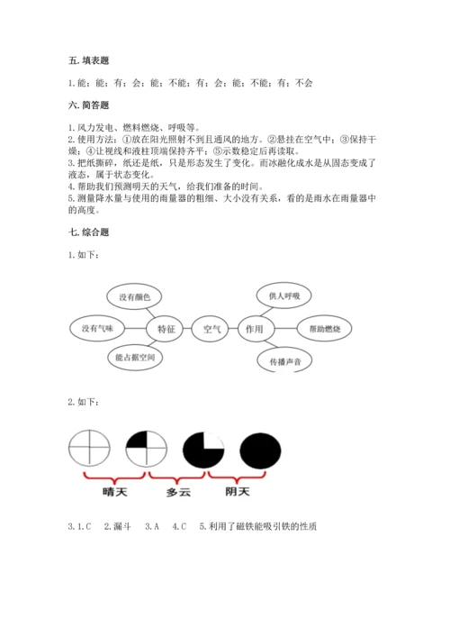 教科版三年级上册科学期末测试卷含完整答案（夺冠系列）.docx