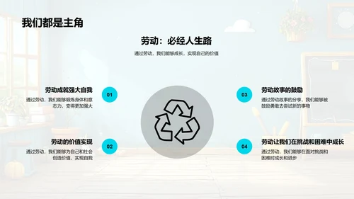 劳动故事讲解PPT模板
