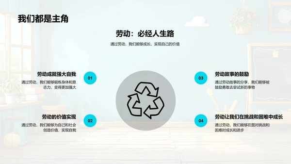 劳动故事讲解PPT模板