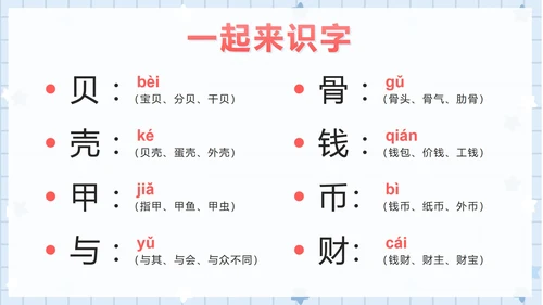 部编版小学语文二年级下册第三课时贝的故事PPT模板