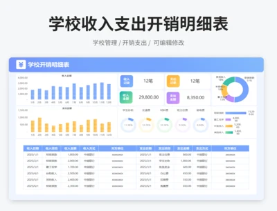 学校开销明细表