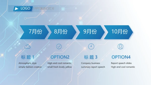 蓝色科技感AI智能科技工作总结PPT