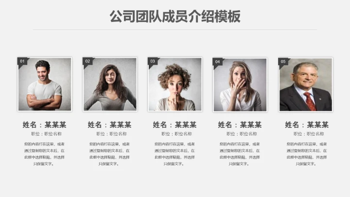 团队成员介绍核心人物展示PPT