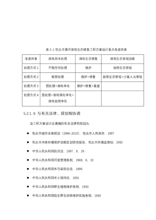 湿地生态修复工程总体方案设计与方案比选